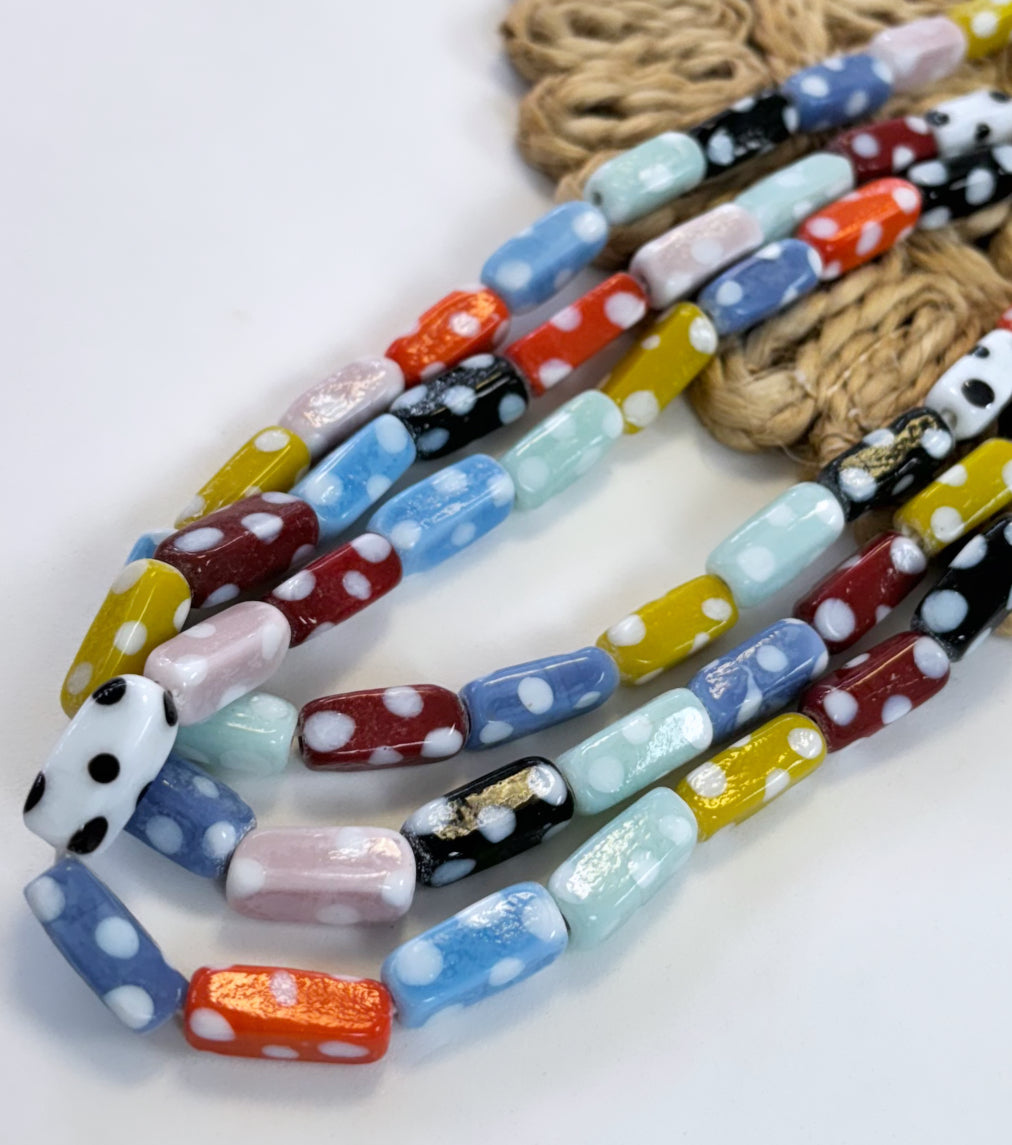 Rectangular Polkadot Lampwork