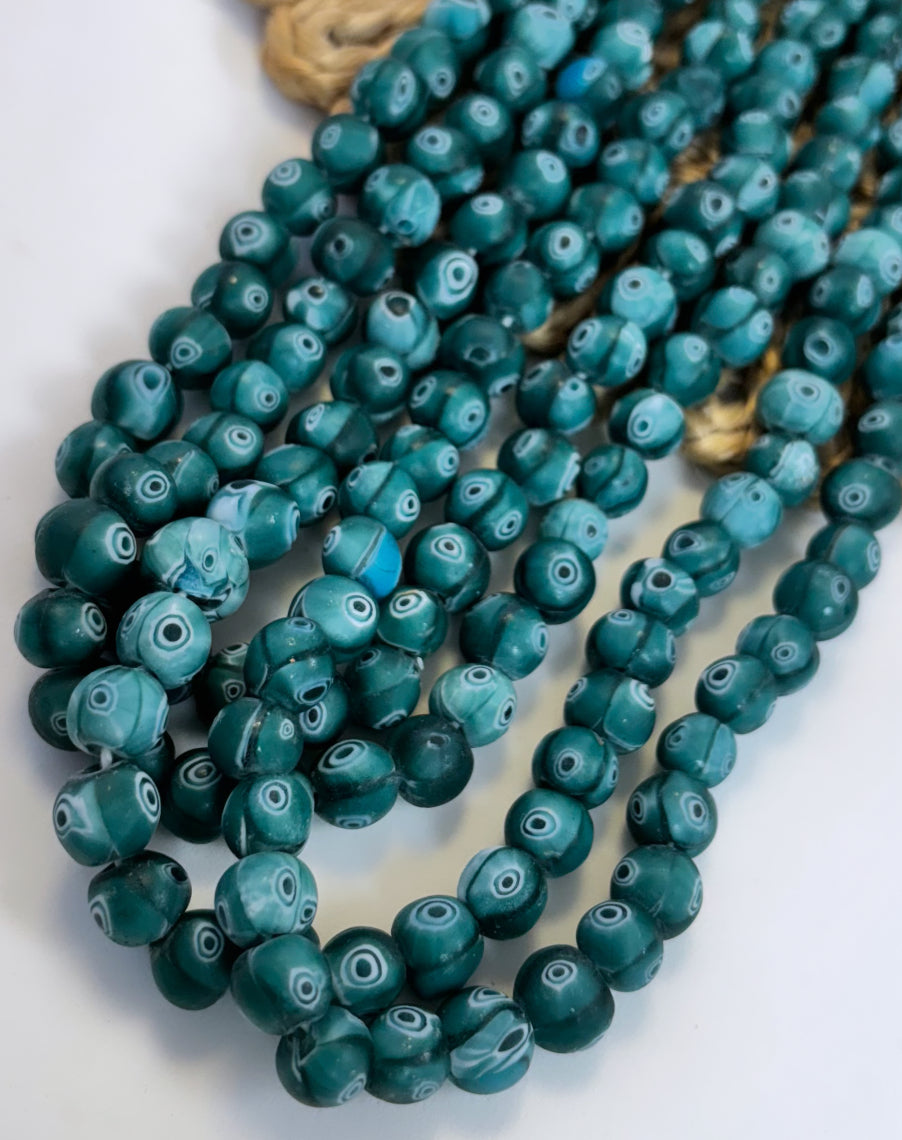 Turquoise Round Lampwork