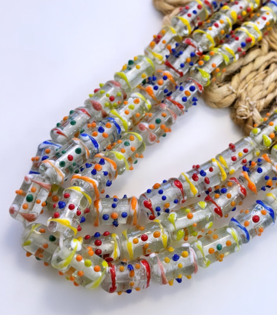 Cylinder Bumpy Lampwork