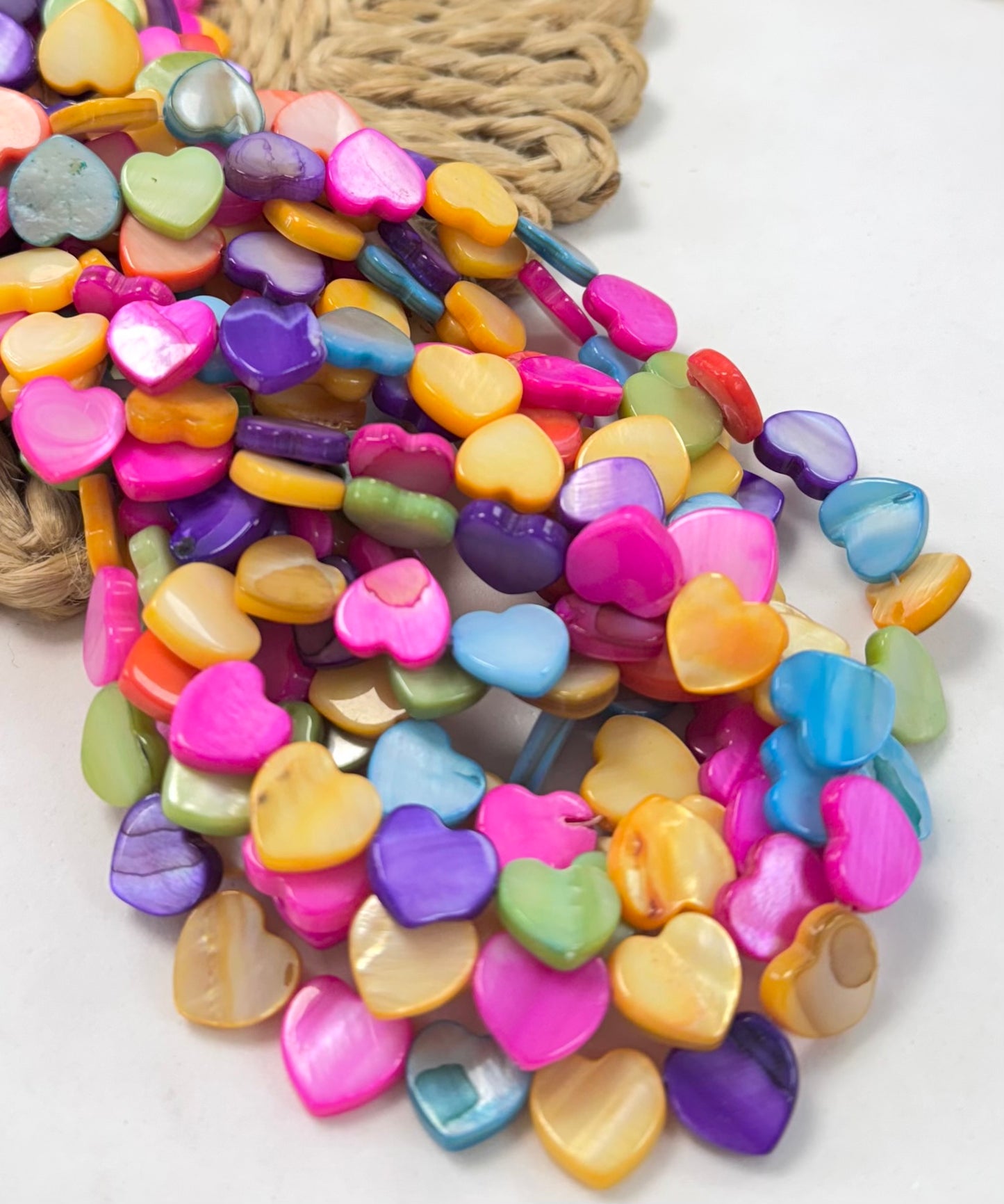 Bright Color Hearts Madre Perla