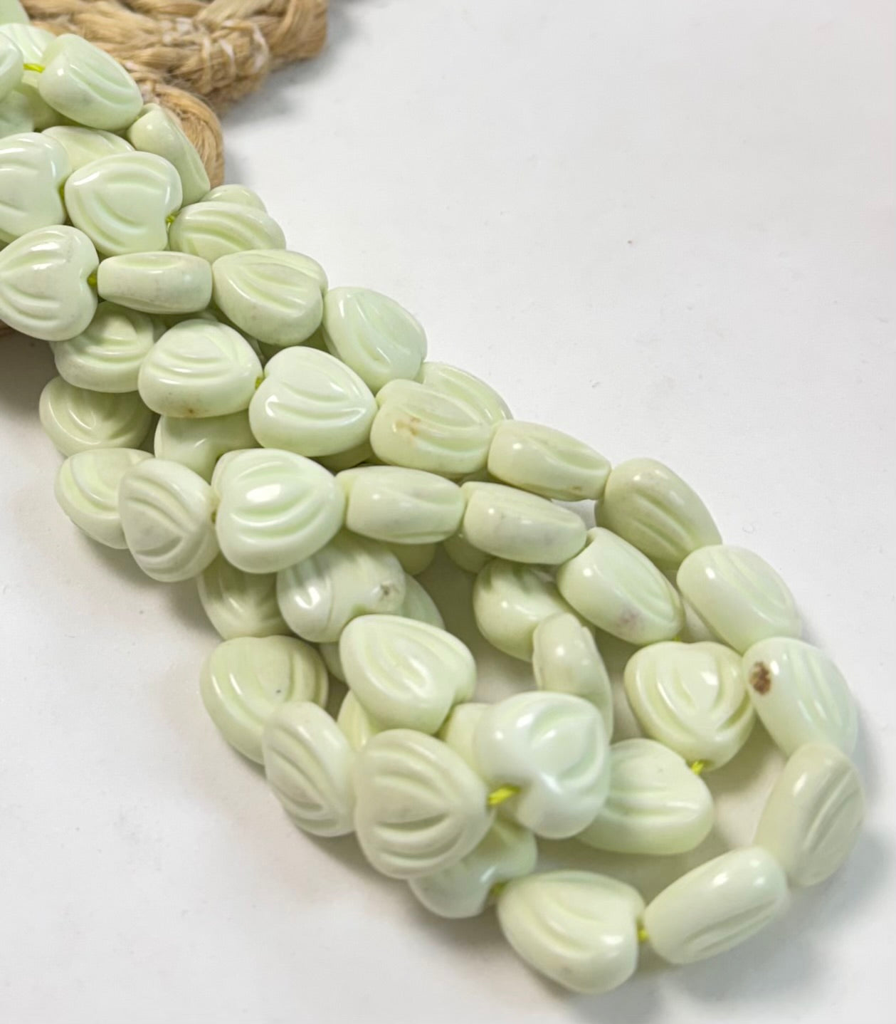 Lines Hearts Lemon Chrysoprase