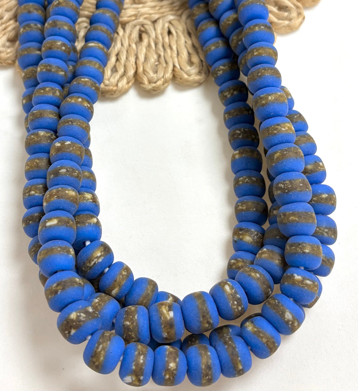 African Beads With Gold Line