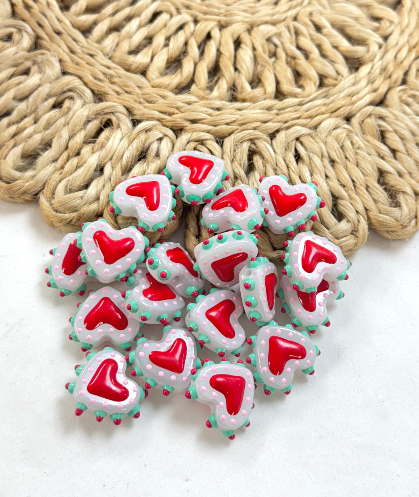 Bumpy Enamel Hearts