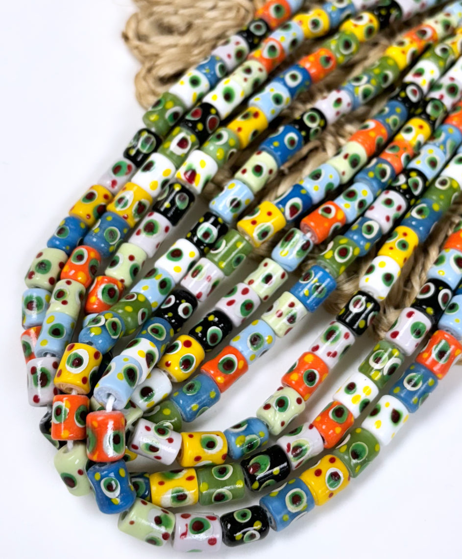 Small Cylinder Dots Lampwork