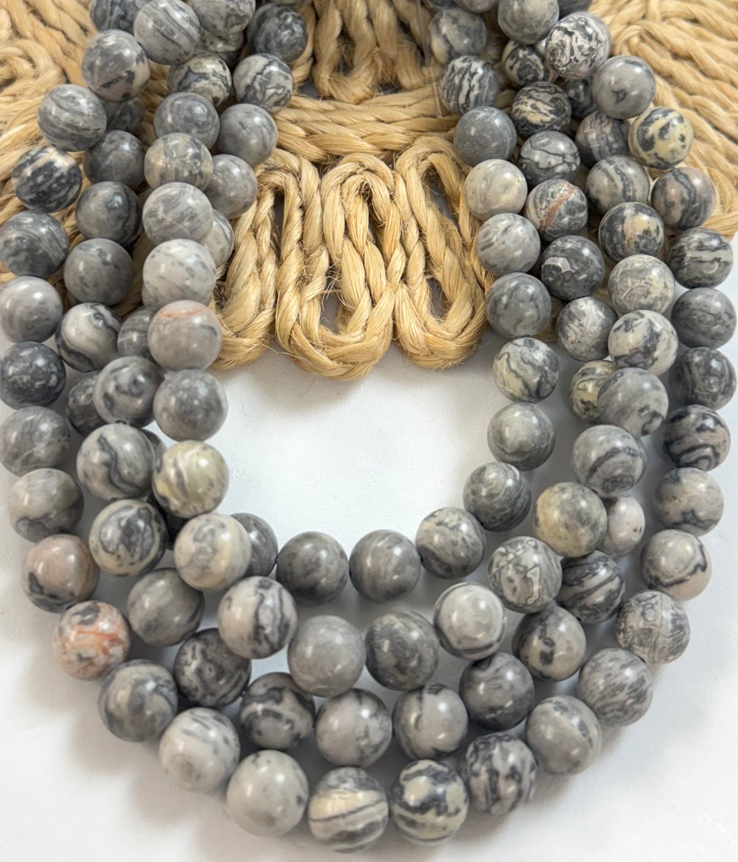 Round Grey Jasper