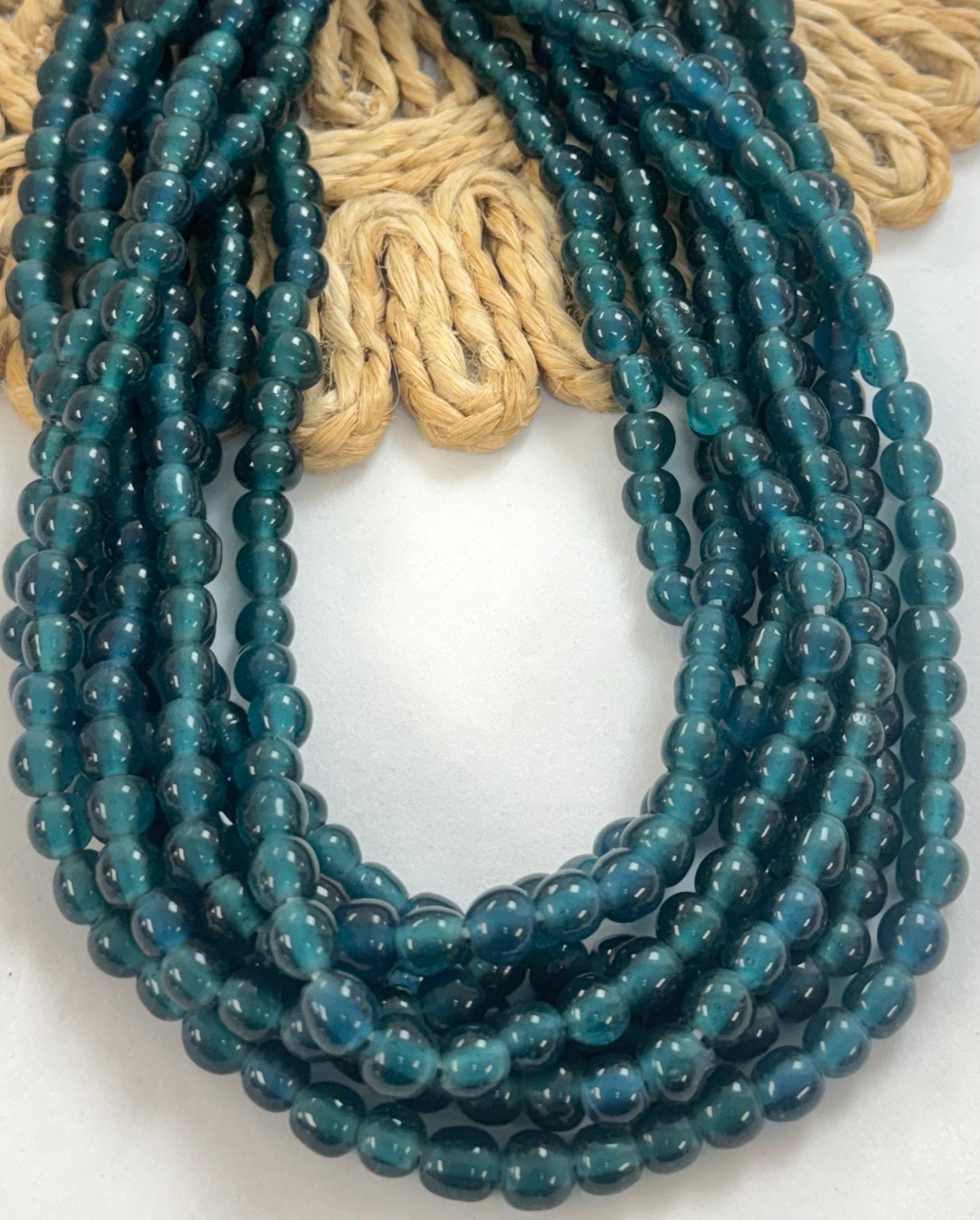 8mm Teel Glass Round