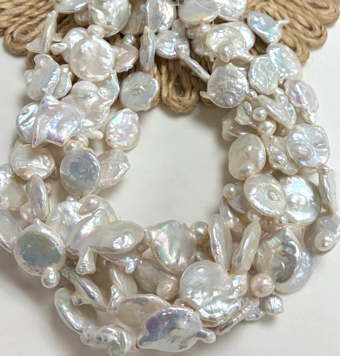 20mm Coin White Barroca Pearl