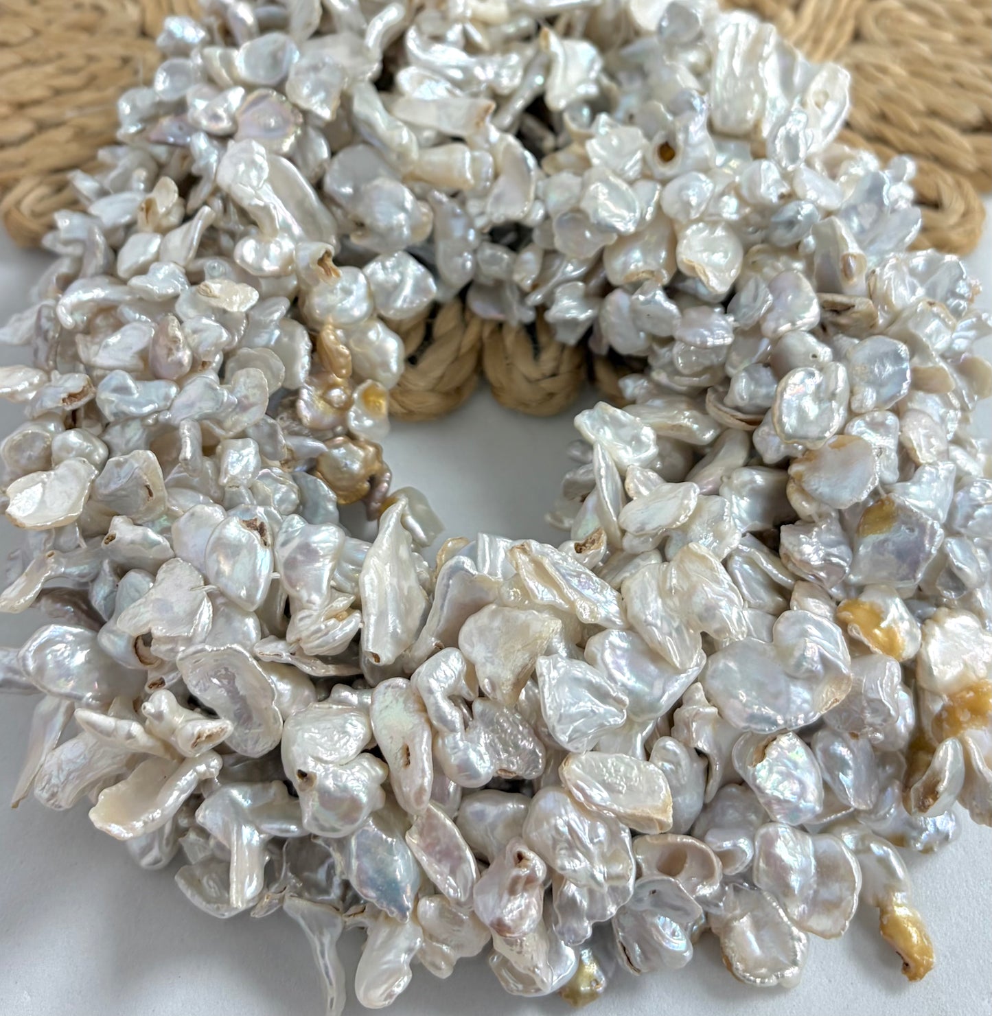 12-15mm Keshi Horizontal Stick Freshwater Pearl