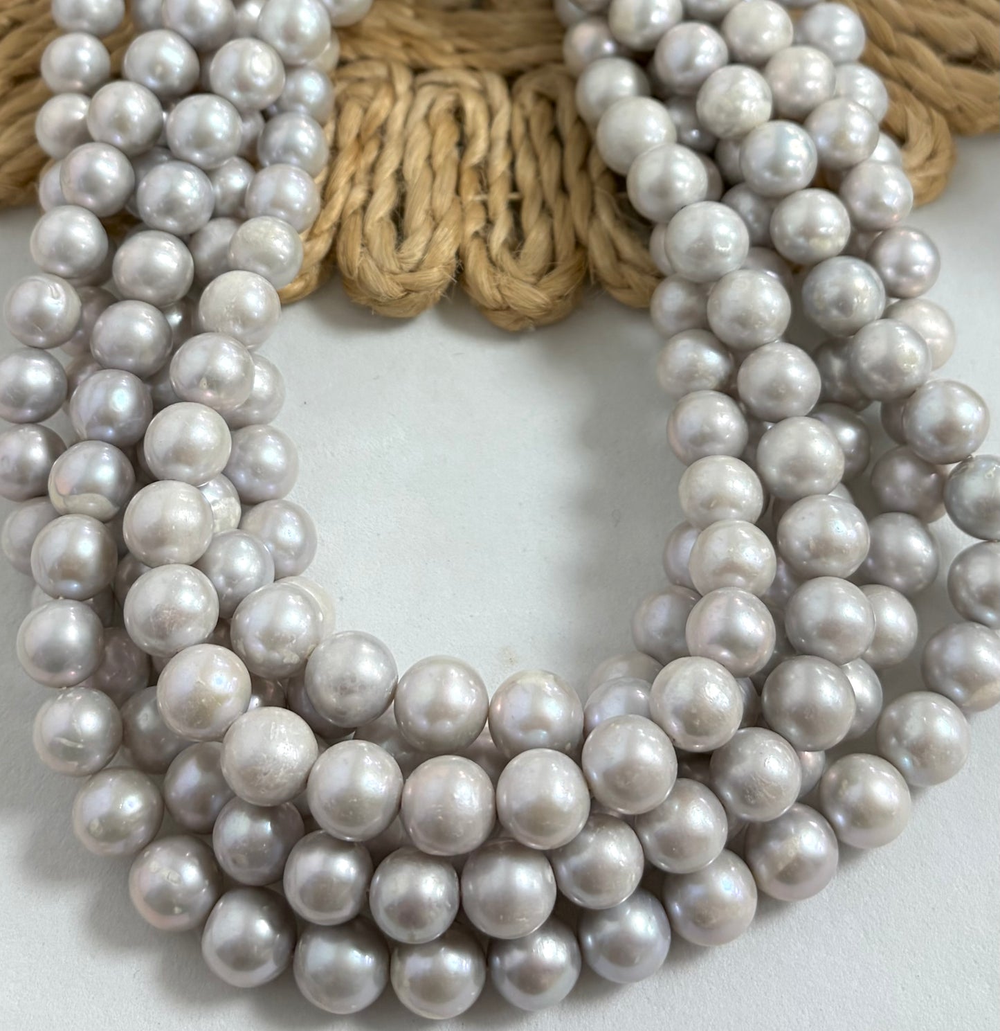 10mm Grey Round Freshwater Pearls