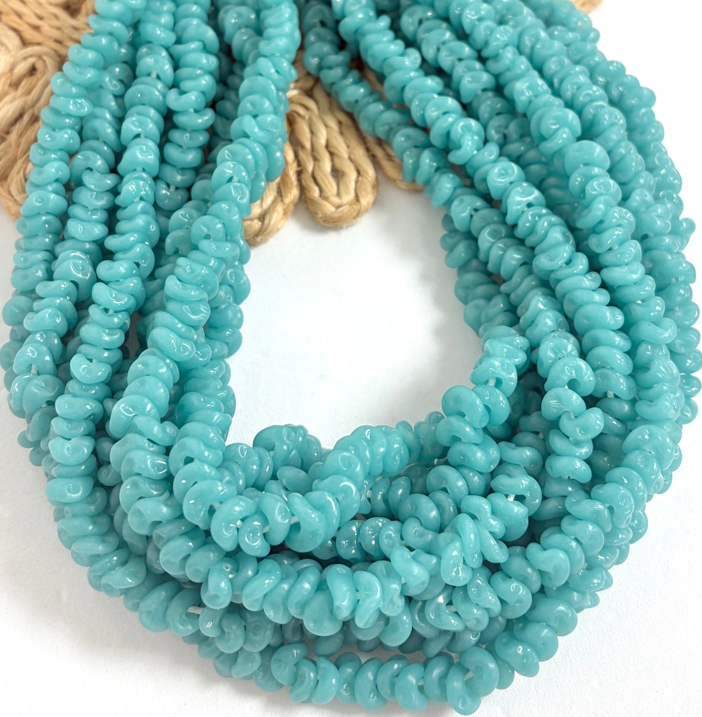 Wave Rondel Lampwork