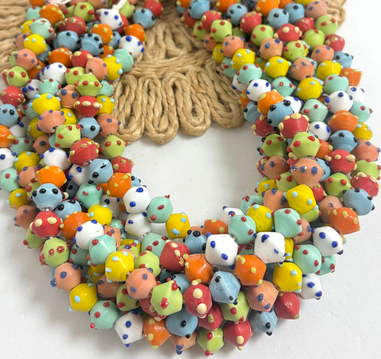 Rombo With Bumpy Dots Lampwork