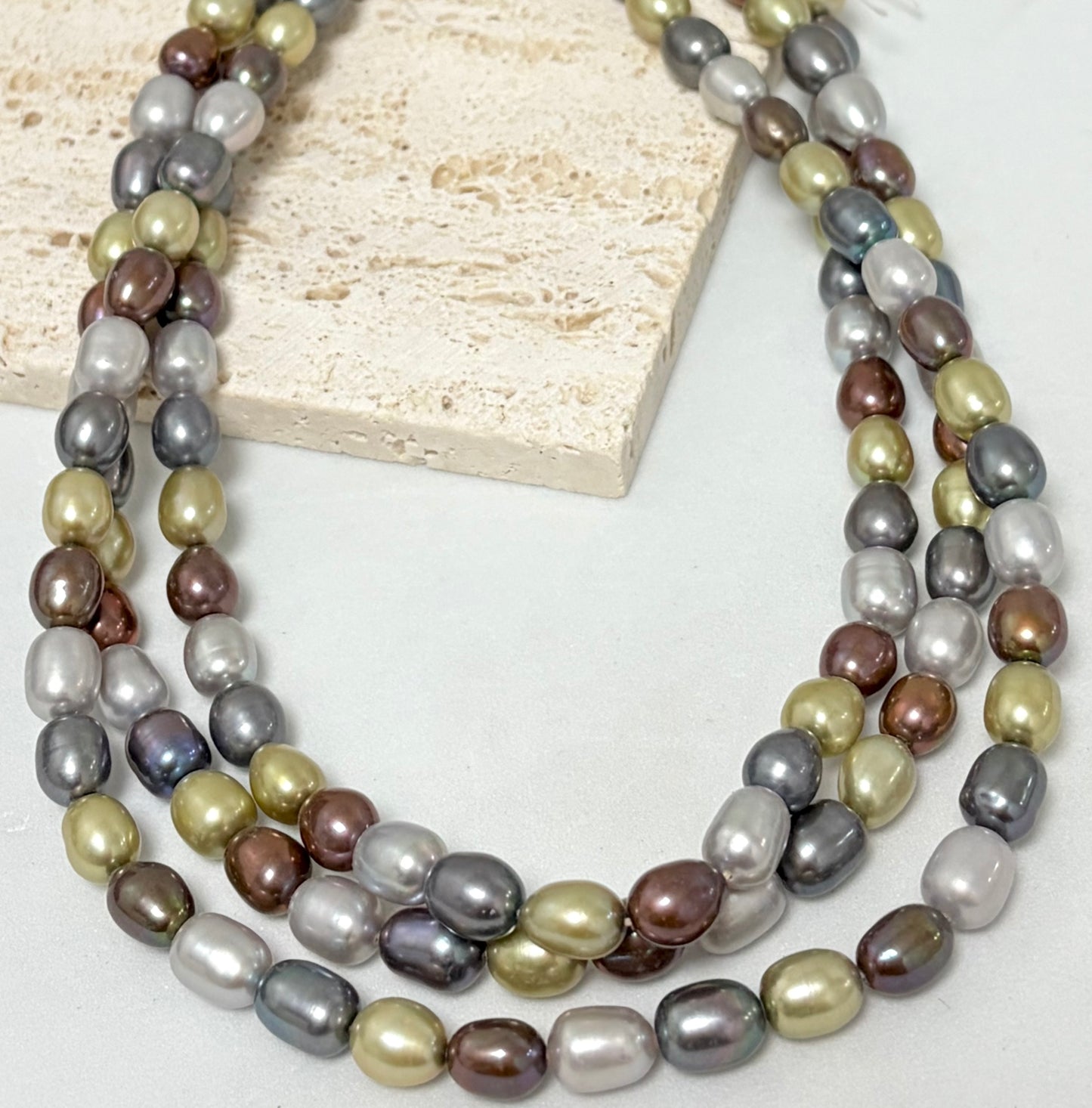 7mm Grey And Green Freshwater Pearl