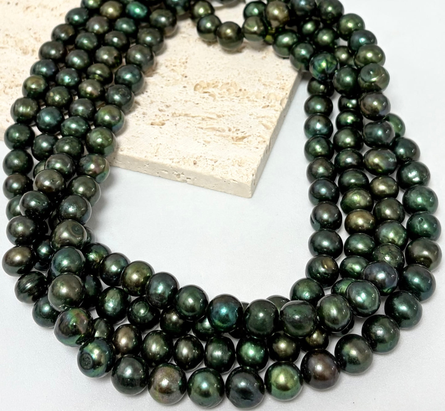 10mm Green Round Freshwater Pearl