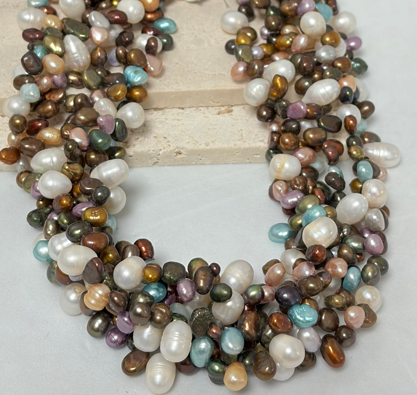 Chocolate Mix Zigzag Freshwater Pearl