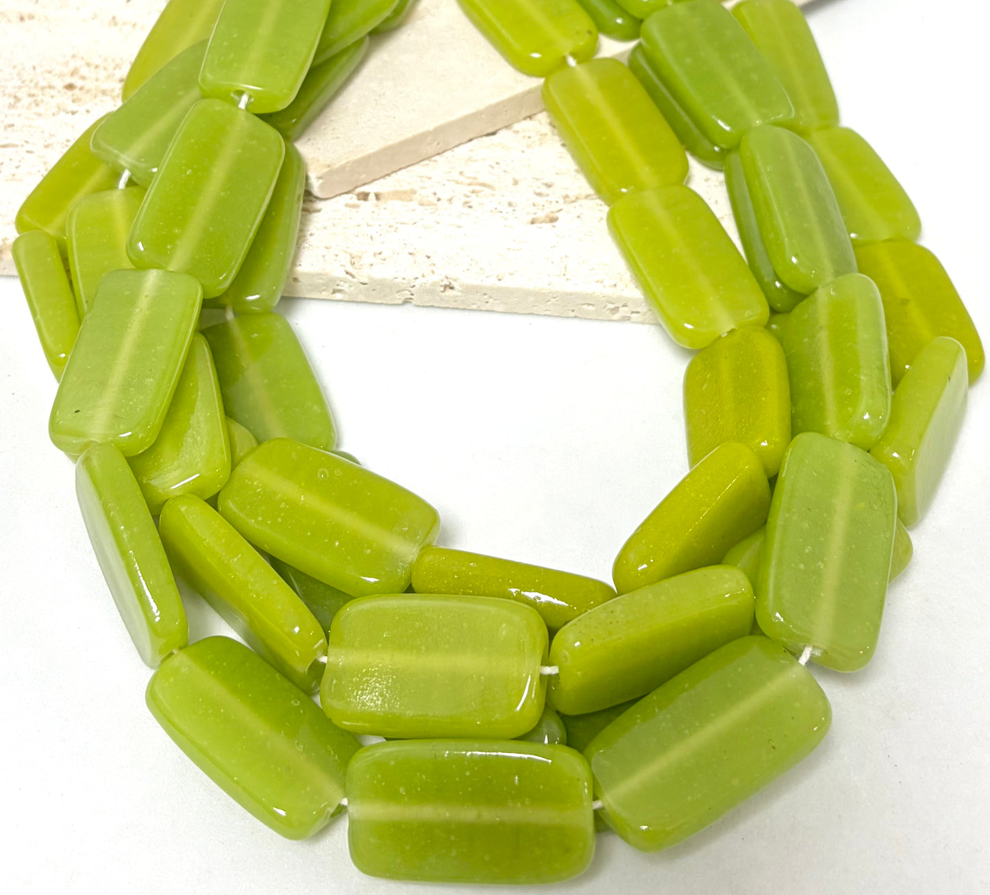 20mm Crushed Rectangular Lampwork