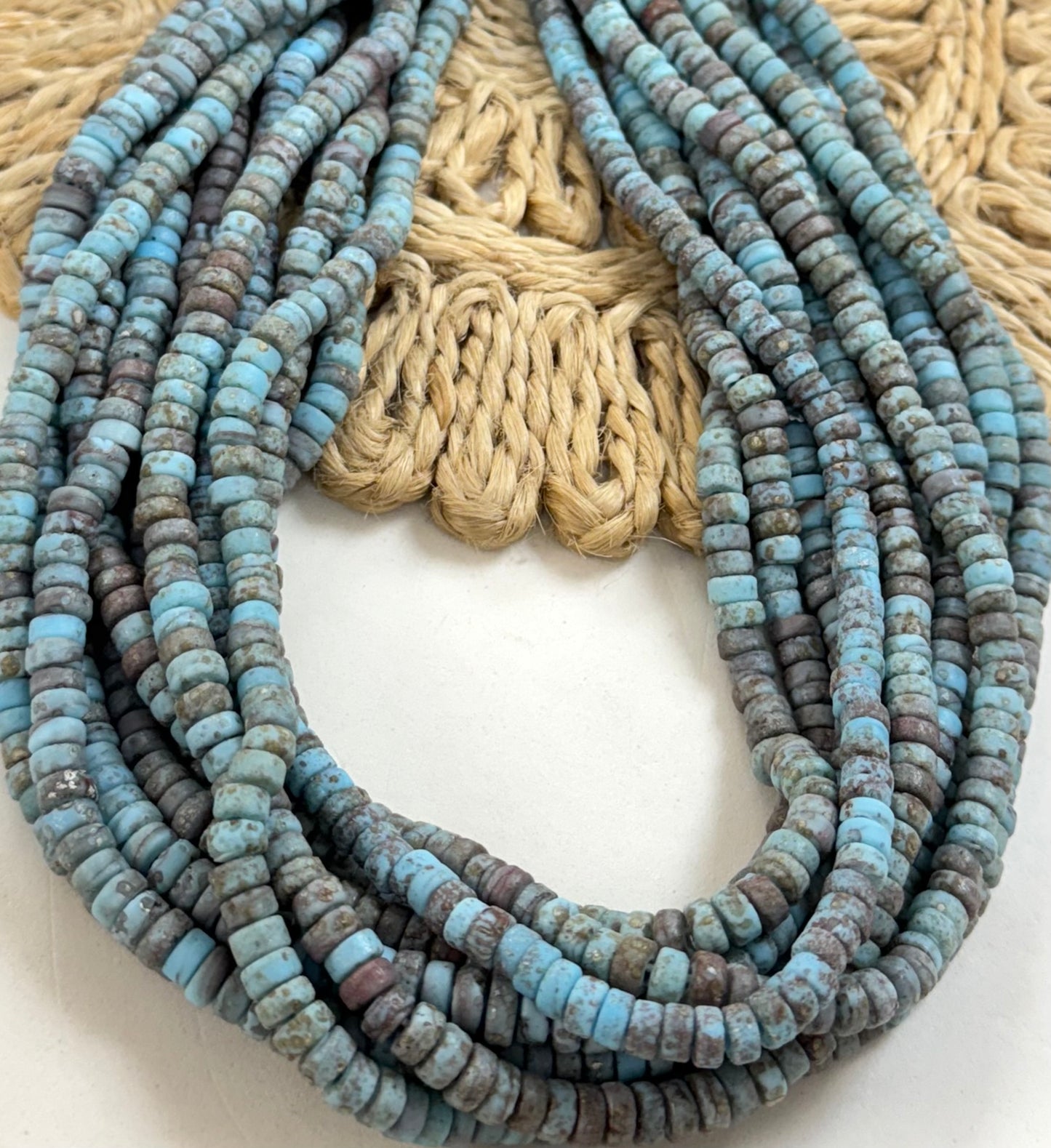African Flat Rondel Lampwork