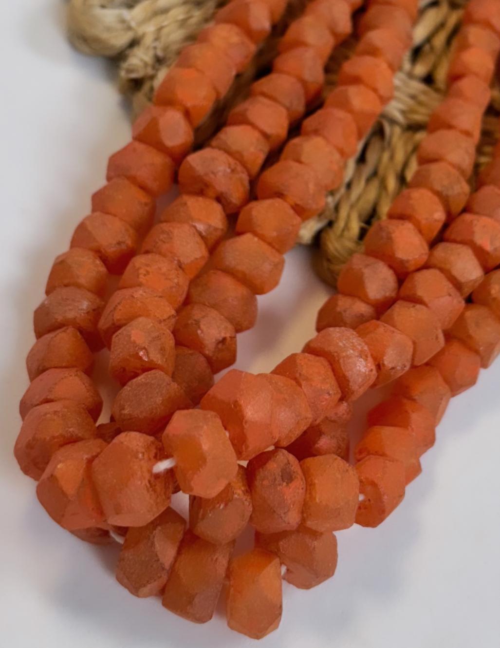 African Irregular Rondel Lampwork