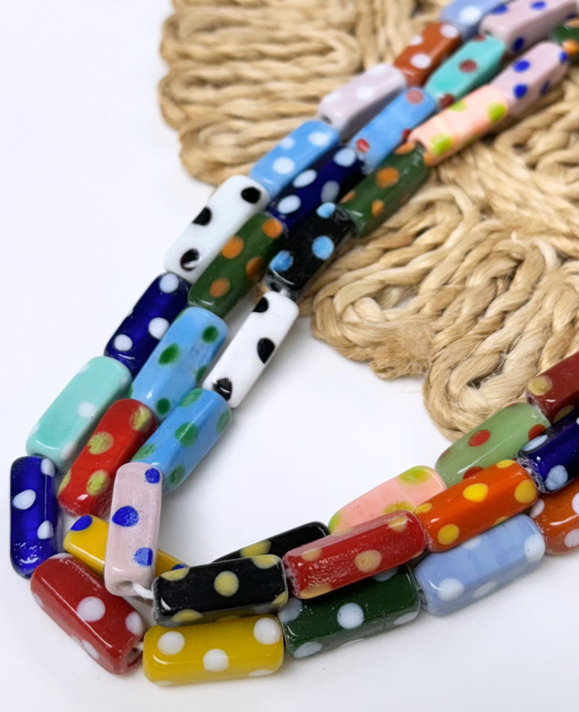 Rectangular Polkadot Lampwork