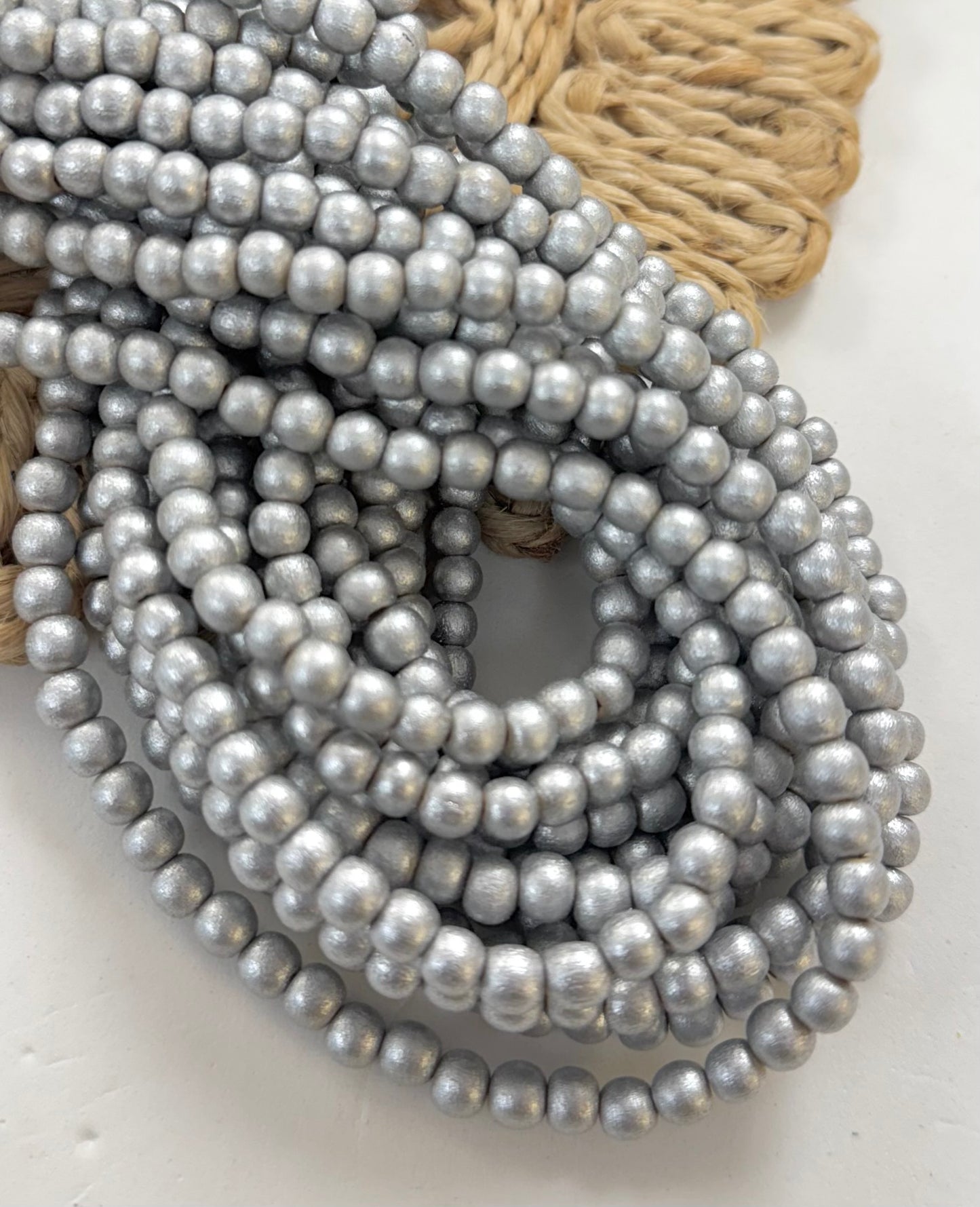 Small Metalic Round Wood