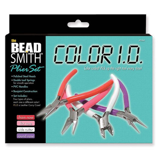 COLOR ID PLIER SET-ROUND FLAT-CHAIN-SIDECUTTER