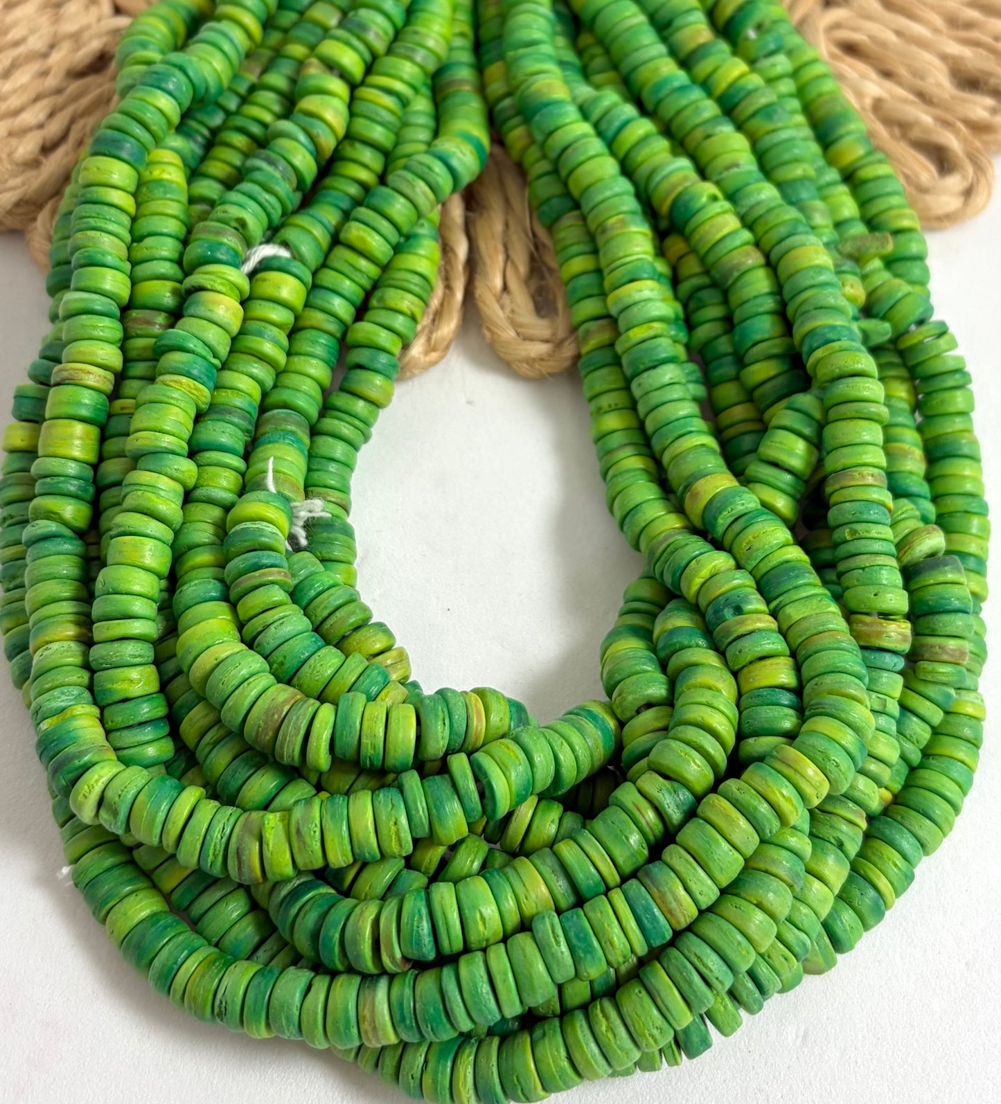 Coconut Rondel Beads