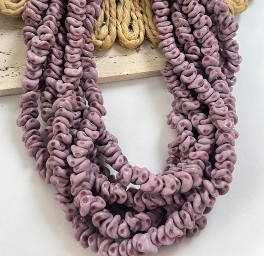 Wave Rondel Lampwork