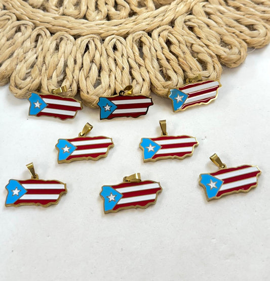Mapa PR Bandera Esmaltada