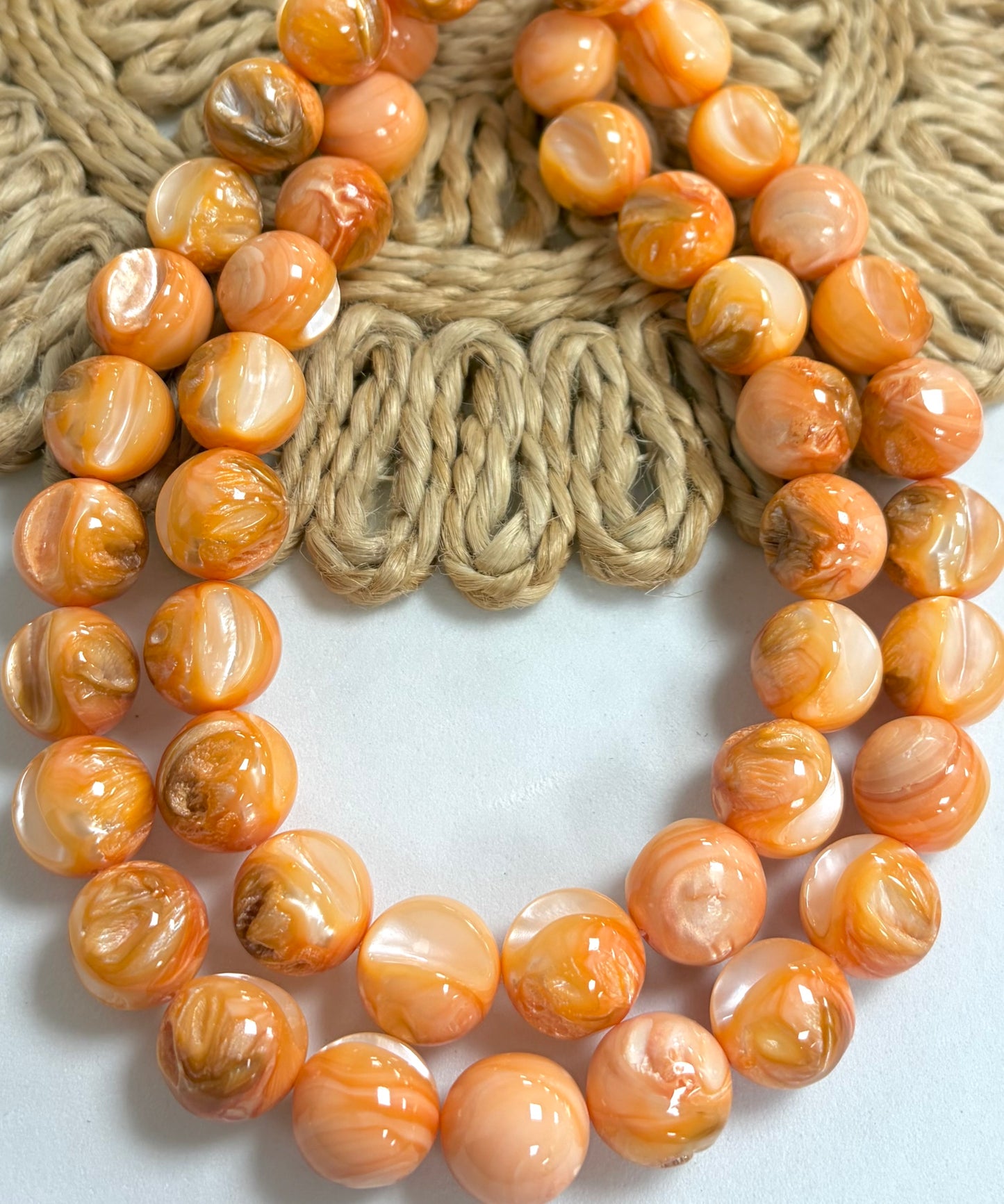 14mm Madre Perla Round Color