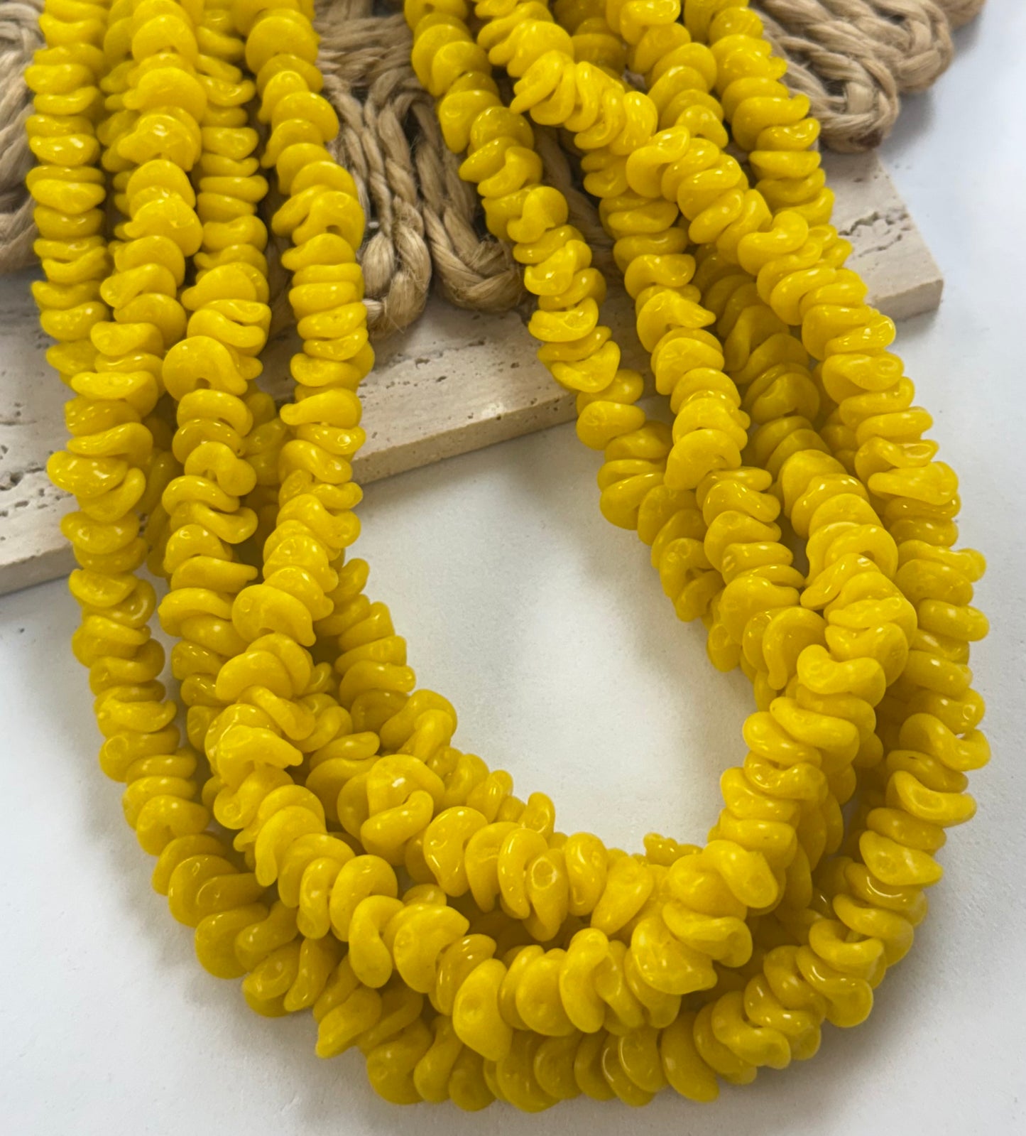 Wave Rondel Lampwork