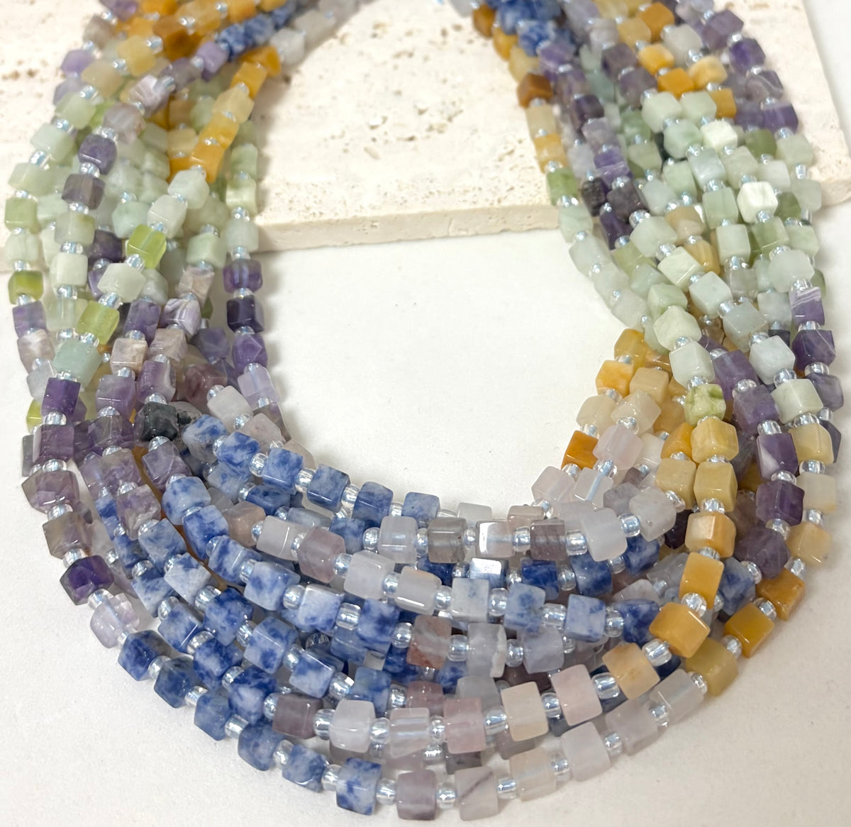 4mm Gemstone Smooth Cube