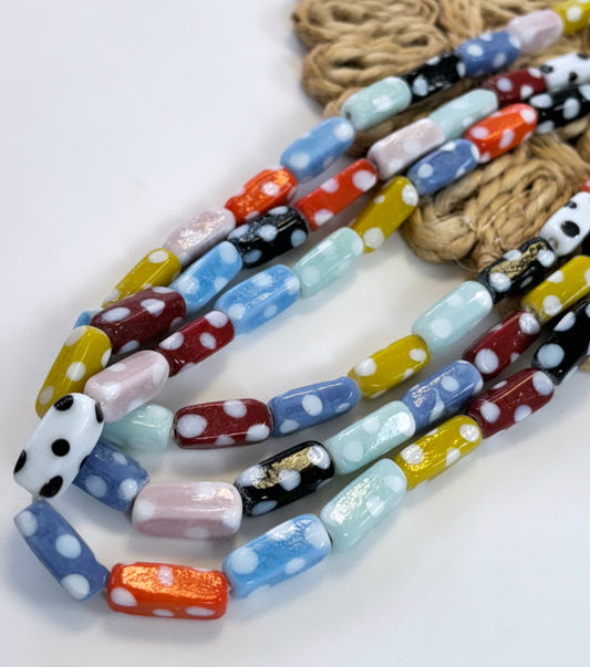 Rectangular Polkadot Lampwork