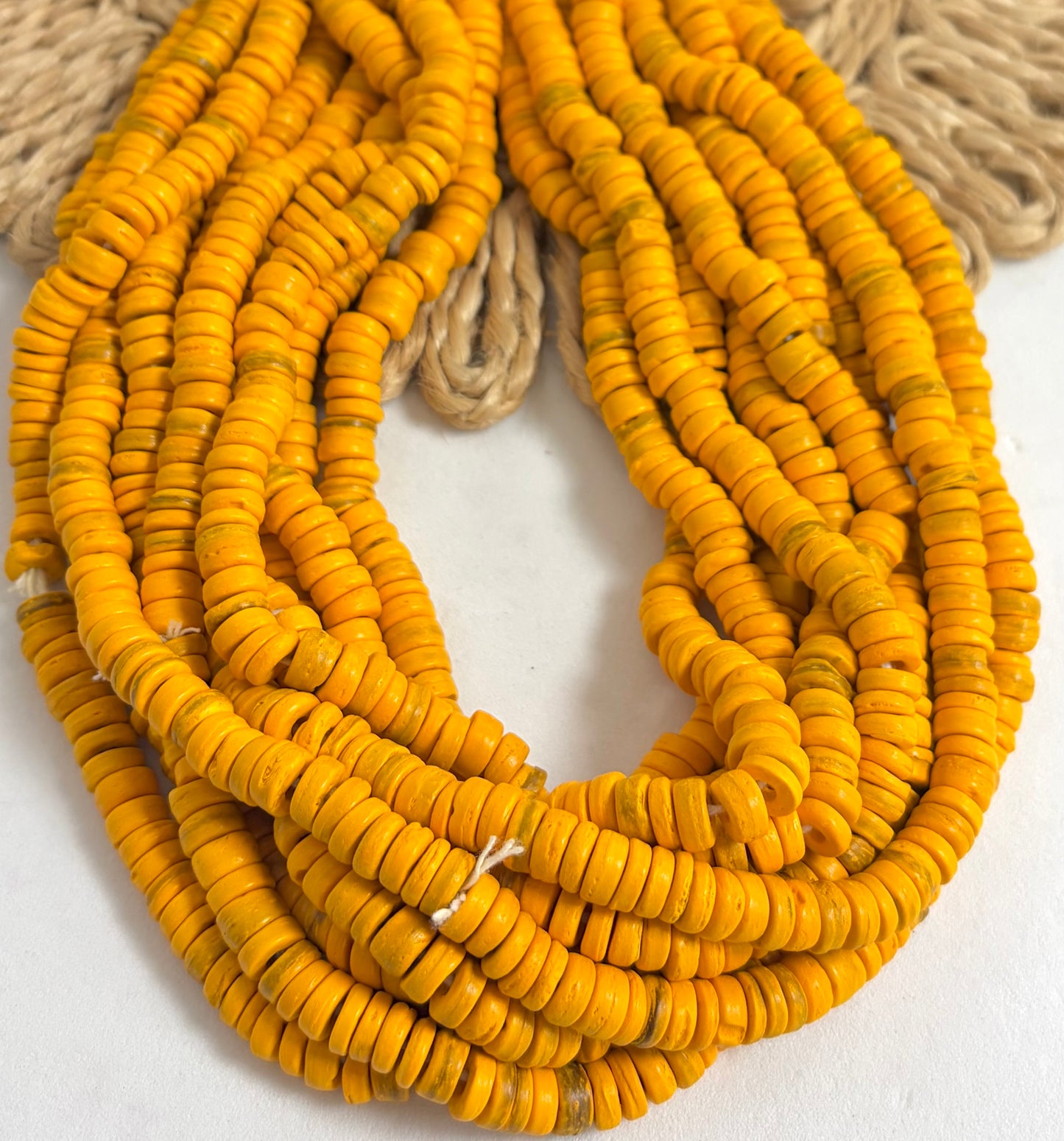 Coconut Rondel Beads