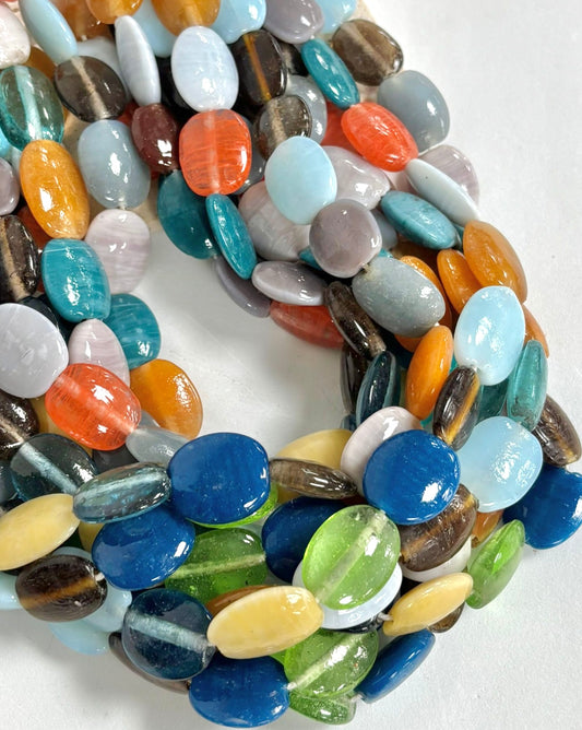 Full Color Puffy Oval Lampwork