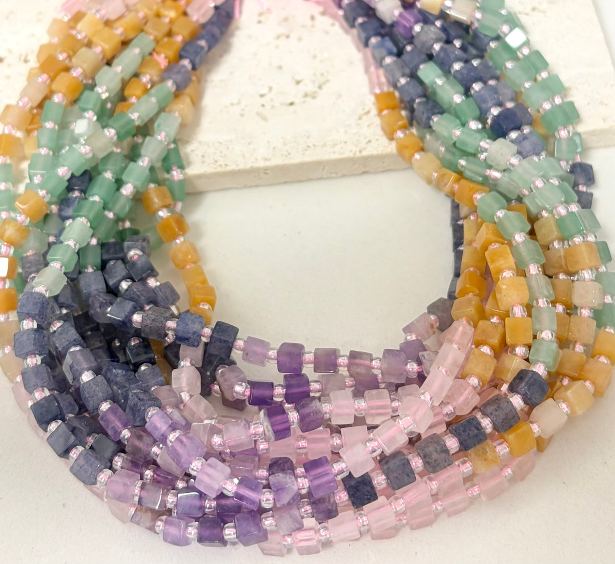 4mm Gemstone Smooth Cube