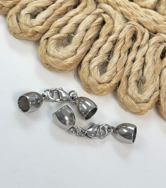 Steel Plata End Cap With Clasp