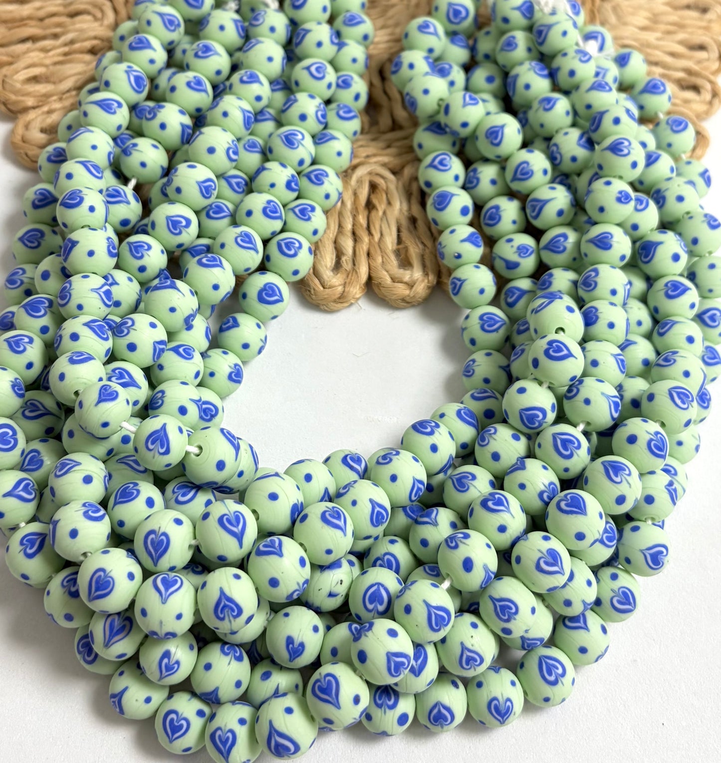 Round With Heart Lampwork
