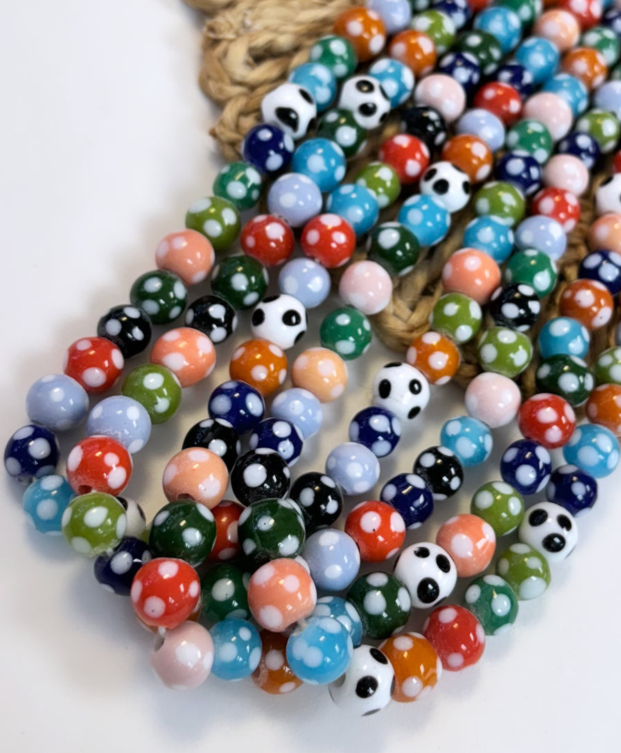 Polkadot Round Lampwork