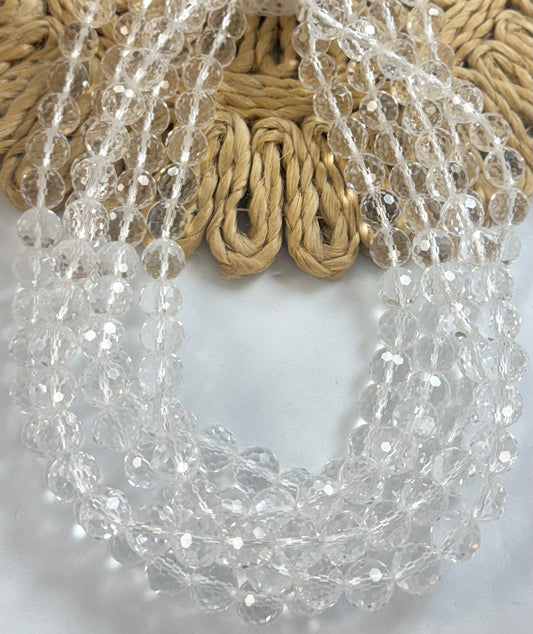 10mm Round Clear Quartz Facetado