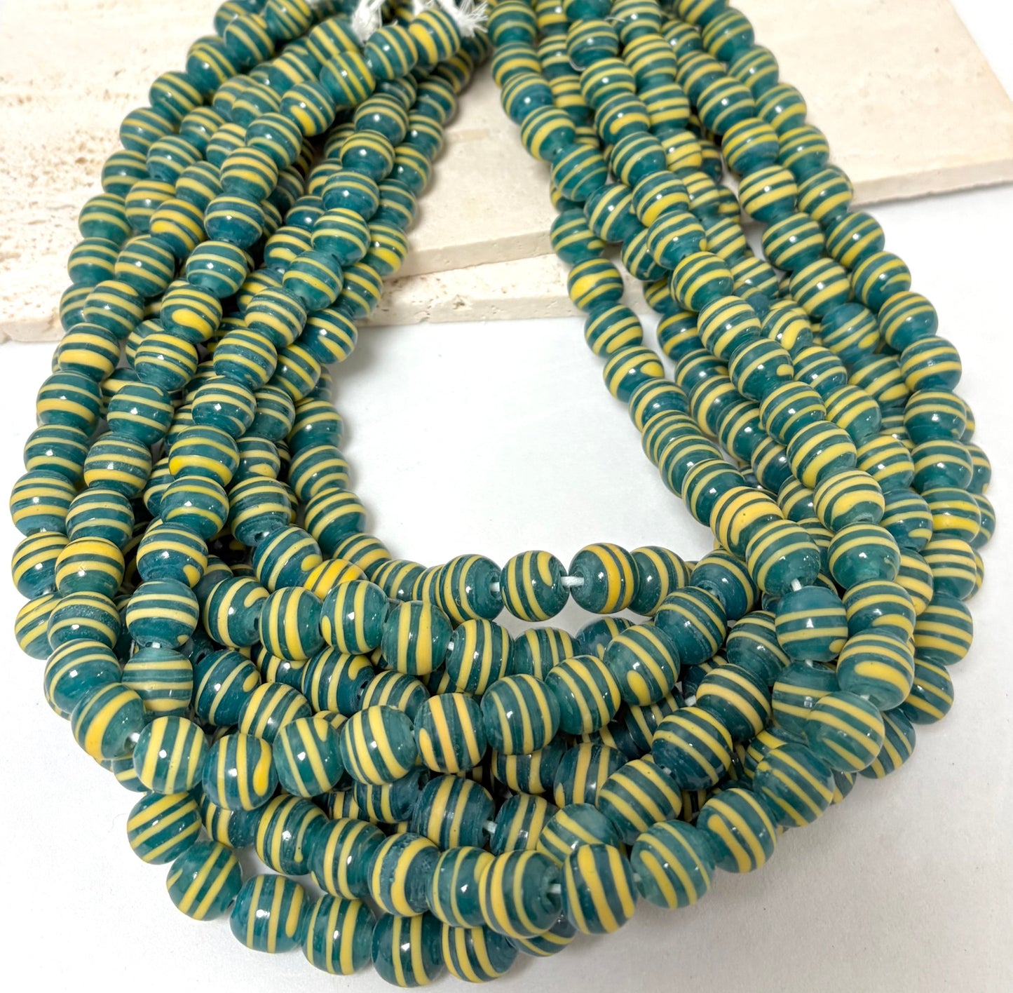 Lines Round Lampwork