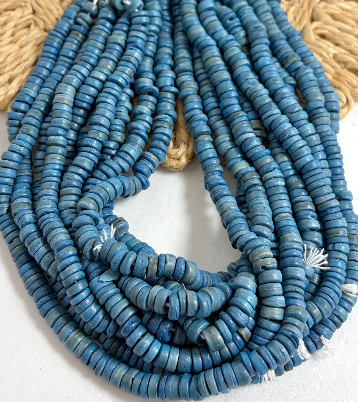 Coconut Rondel Beads