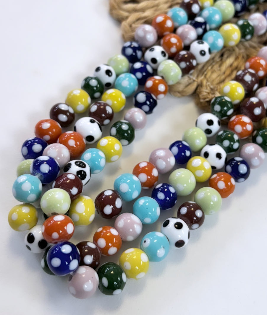 Polkadot Round Lampwork