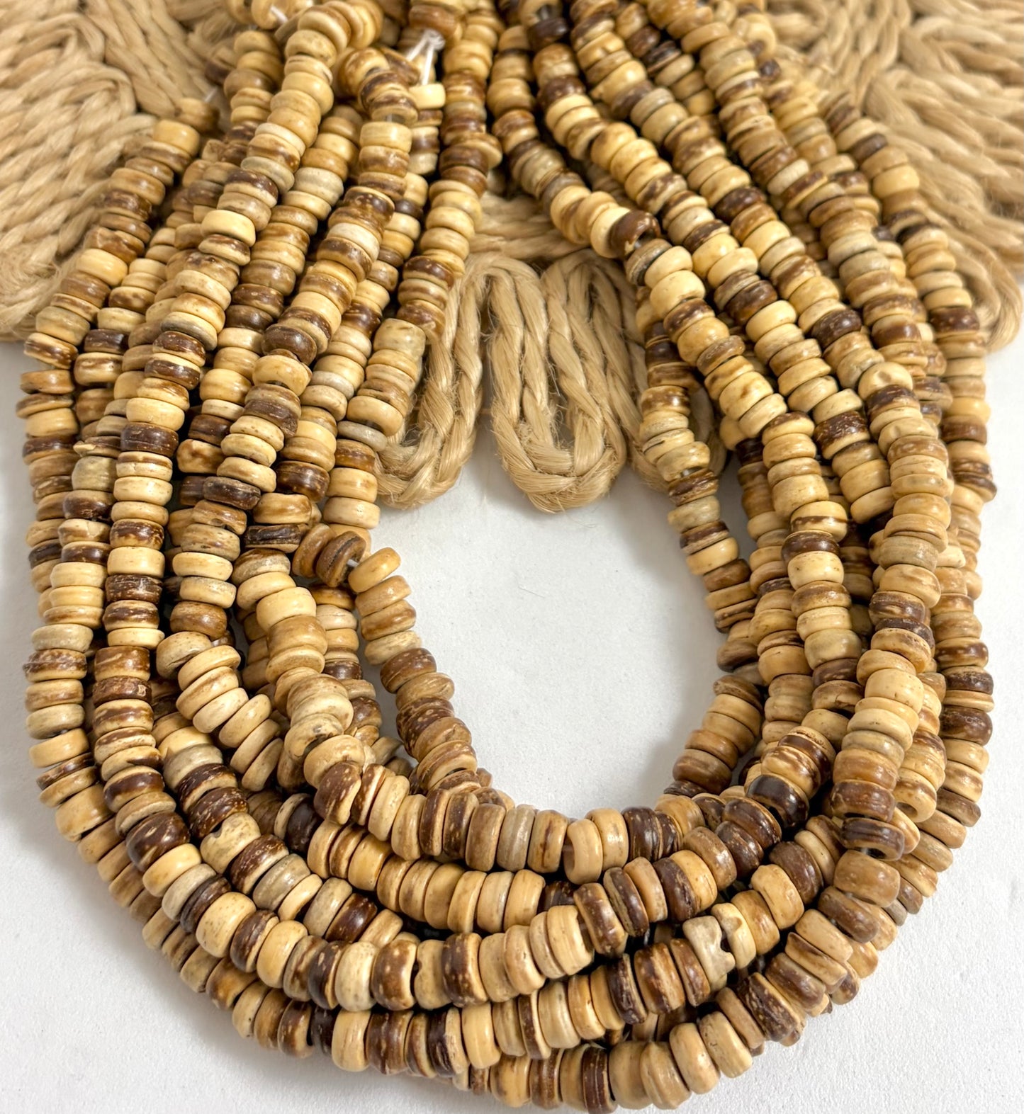 Coconut Rondel Beads