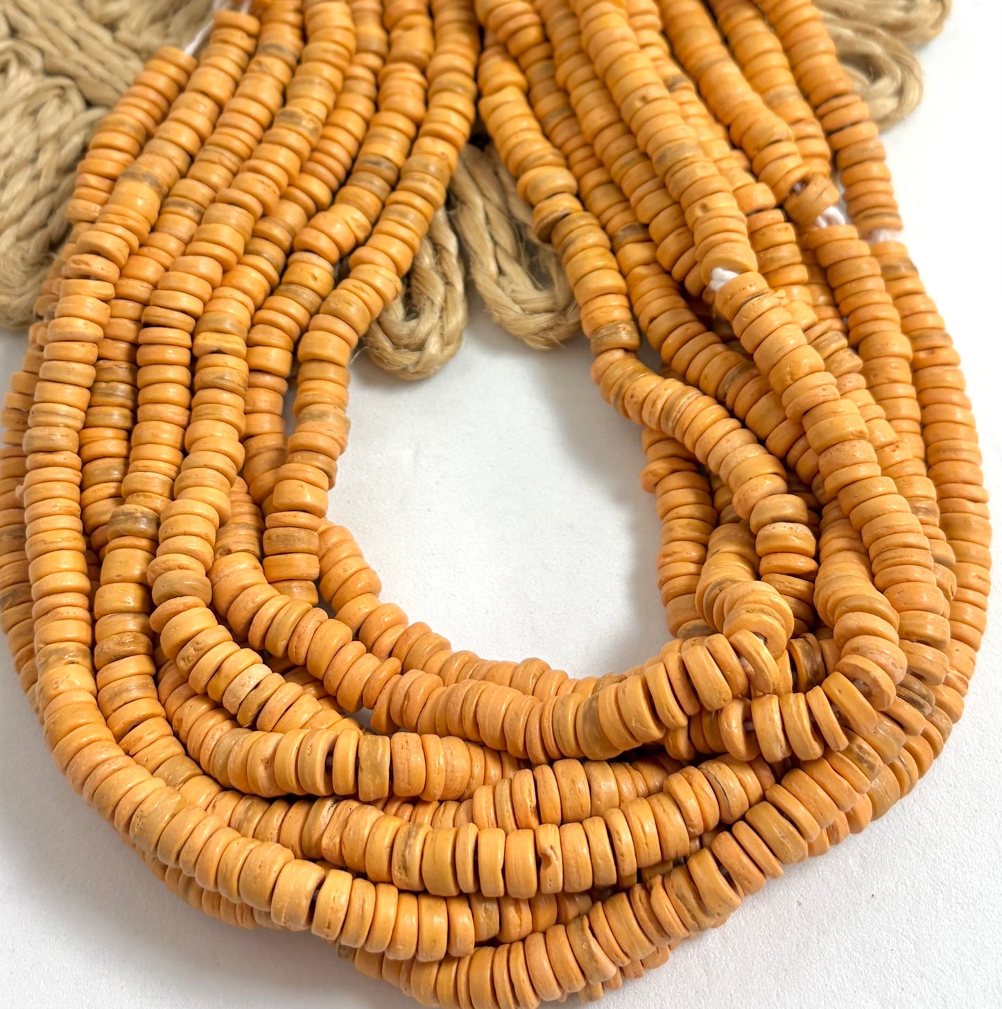 Coconut Rondel Beads