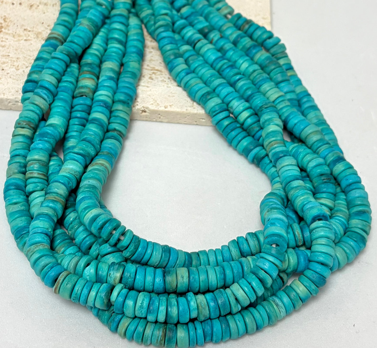 Coconut Rondel Beads