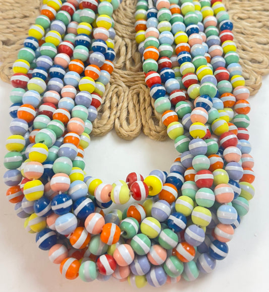 Sideway Lines Matte Lampwork