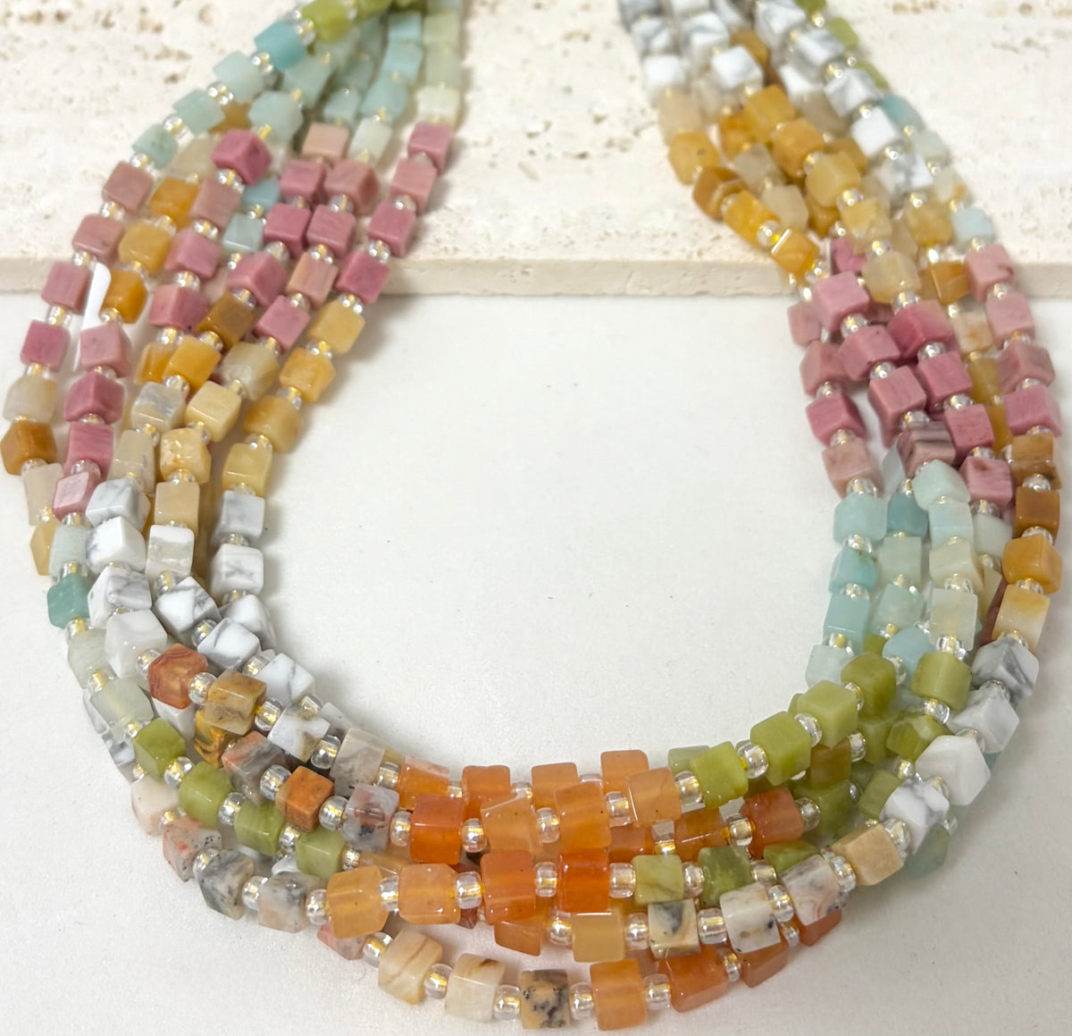 4mm Gemstone Smooth Cube