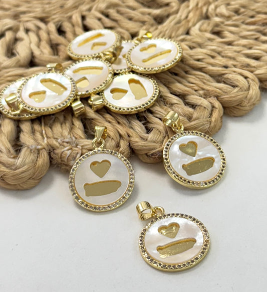 Puerto Rico Enchape & Nácar Charms