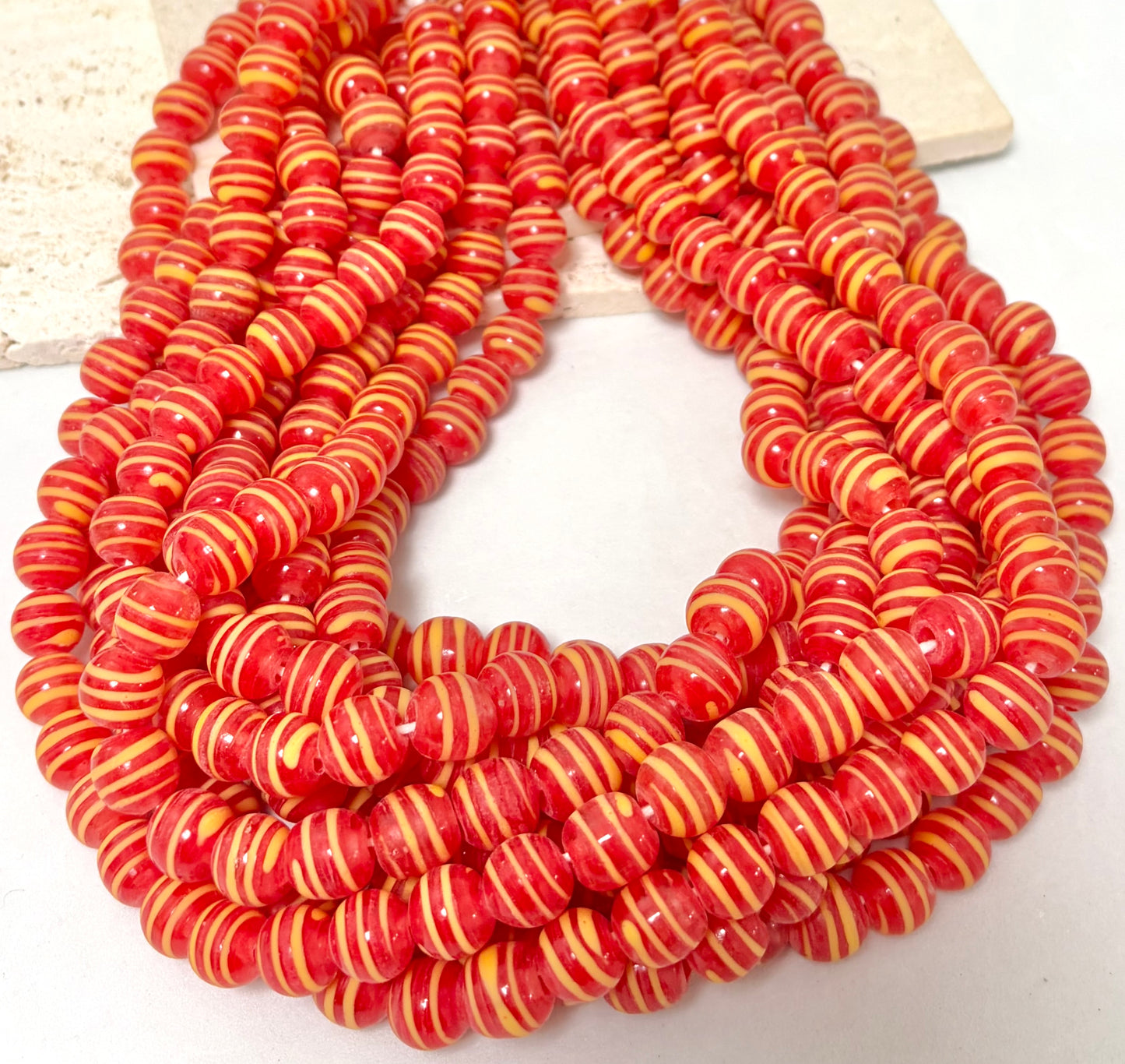 Lines Round Lampwork