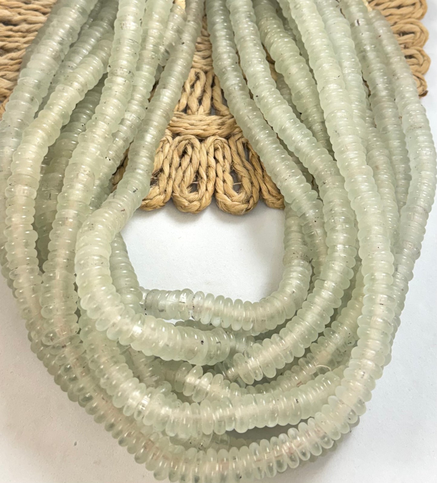 African Rondels Lampwork