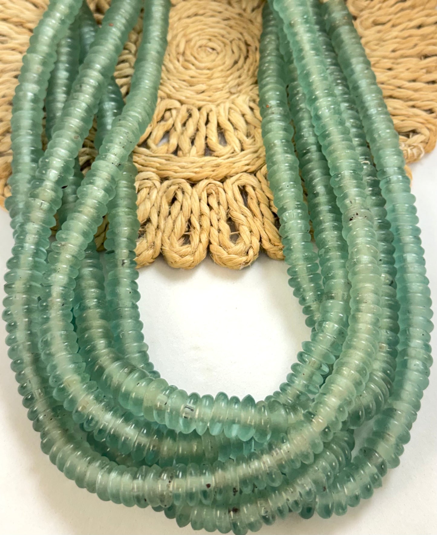 African Rondels Lampwork